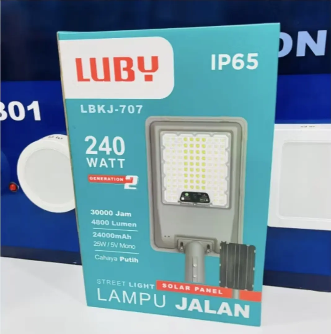 LUBY Lampu Jalan Led PJU 240W Solar Cell LBJYK 707