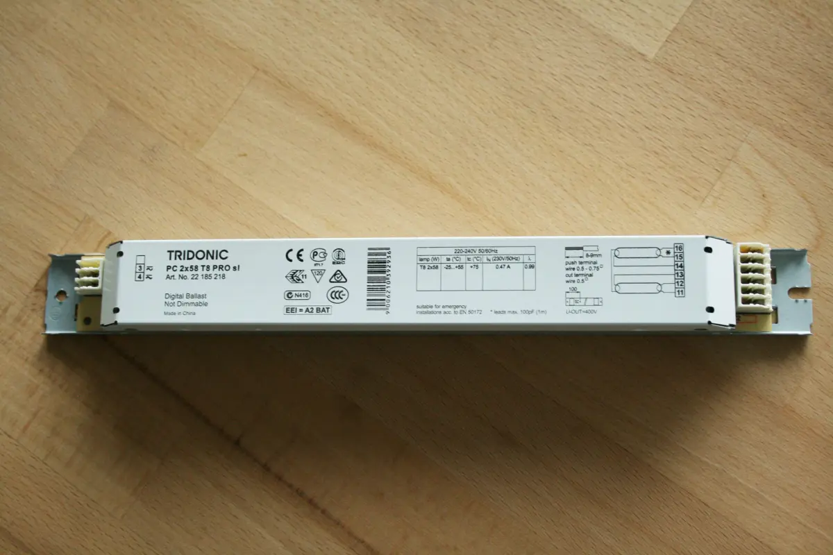 Ballast TL 2X58W Tridonic PC 2X58W T8 TOP/PRO SI
